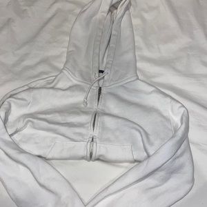 Brandy Melville zip up hoodie (white)